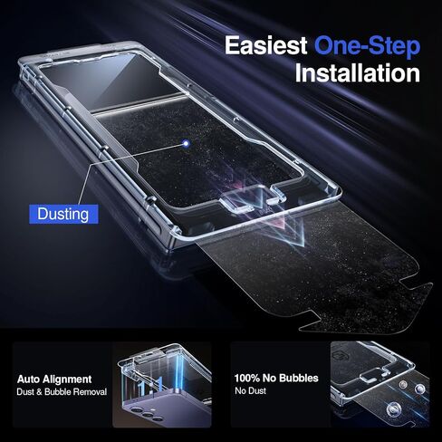 SMARTDEVIL [3 Pack for Samsung Galaxy S25 Screen Protector ، Phins Print Reader متوافق ، سريع وسهل التثبيت ، الفيلم الزجاجي المقسّر 9H ، إطار محاذاة [خالٍ من الغبار وخالي من الفقاعات] in Saudi Arabia