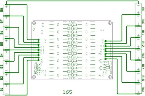 12S-16S 5A Balancer لـ Li-ion LifePo4 LTO Battery Balance 13S 14S 15S Equalizer 48V 60V Capacitor Balancer in Saudi Arabia