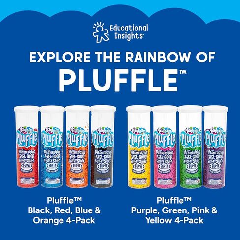 Educational Insights Black & White Playfoam Pluffle for Sensory Bins, Set of 2, Ages 3+ in Saudi Arabia