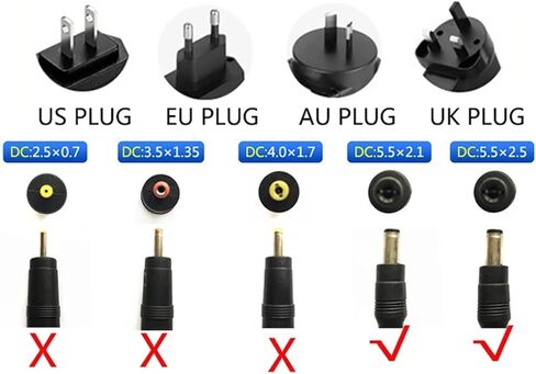 7.2V 1A 2A 5.5mm*2.1mm Adapter(2A,7.2V_US) in Saudi Arabia