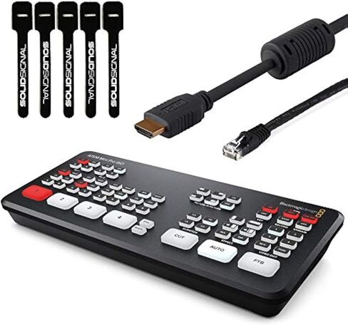 Blackmagic Design ATEM Mini Extreme HDMI Live Stream Switcher Bundle with 6’ HDMI Cable, 7’ Cat5e Cable, and 5-Pack of SolidSignal Cable Ties (SWATEMMINICEXT) in Saudi Arabia