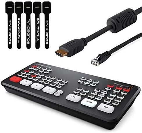 Blackmagic Design ATEM Mini Extreme HDMI Live Stream Switcher Bundle with 6’ HDMI Cable, 7’ Cat5e Cable, and 5-Pack of SolidSignal Cable Ties (SWATEMMINICEXT) in Saudi Arabia