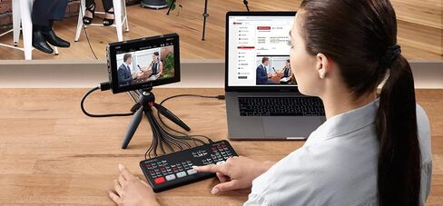 Blackmagic Design ATEM Mini Extreme HDMI Live Stream Switcher Bundle with 6’ HDMI Cable, 7’ Cat5e Cable, and 5-Pack of SolidSignal Cable Ties (SWATEMMINICEXT) in Saudi Arabia