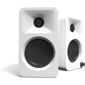 Kanto ORAME 100W Powered Reference Desktop Computer Speakers with Bluetooth 5.0 and USB-C Input | Bi-Amplified | 100 Hz Automatic Crossover | Pair | Moon (Renewed) (Renewed)