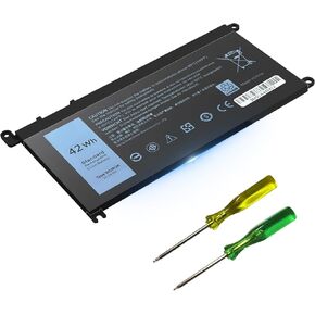 WDX0R 42Wh Laptop Battery 11.4v WDXOR Replacement for Dell Inspiron 13 15 17 Series 7378 5567 5378 7579 5578 5579 7569 5565 5570 5765 7570 5379 7573 7560 7375 5568 5775 5368, P69G P69G001 FC92N CYMGM