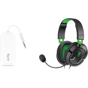 Twelve Twelve South Airfly Pro Bluetooth Wireless Audio/جهاز استقبال لما يصل إلى 2 سماعات رأس AirPods & Turtle Beach Recon 50 Xbox لأجهزة Xbox Series X/S ، Xbox One ، PS5 ، PS4 ، PlayStation