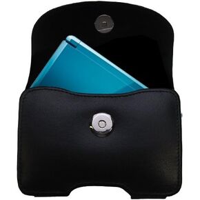 Brand Horizontal Black Leather Carrying Case for The Nintendo 3DS with Integrated Belt Loop and Optional Belt Clip