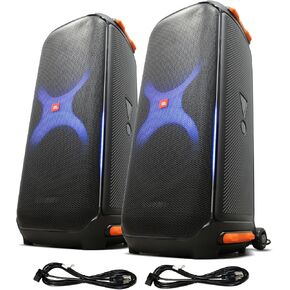 JBL PartyBox 710 800W Portable Wireless Bluetooth Speakers (Two Pack) Bundle with Extended Protection