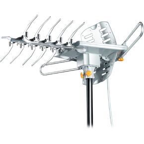 هوائي Lava Outdoor HDTV ، 150 ميلًا ، استقبال HD-2605 ، 4K 1080p TV Remote Control Deteation UHF/VHF مع مضخم ضوضاء منخفض في ضوضاء منخفضة