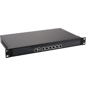 HUNSN 1U Rackmount Firewall Hardware, OPNsense, VPN, Network Appliance, I5 12400T, RS06, AES-NI, 6 x I226-V 2.5Gbe, 2 x USB, COM, VGA, 0 RAM, 0 Storage, Barebone No System