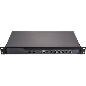 HUNSN 1U Rackmount Firewall Hardware, OPNsense, VPN, Network Appliance, I3 12100, RS48, 6 x 2.5Gbe LAN, 2 x SFP+ 82599ES 10Gbe, COM, VGA, 0 RAM, 0 Storage, Barebone No System