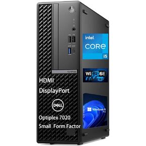 Dell Optiplex 7020 SFF Business Desktop Computer, Intel Core I5-14500, 14Core, 20 Threads, up to 5GHz, RJ-45 Ethernet, HDMI, DisplatPort, WIFI6, Bluetooth, Windows 11 Pro (16GB RAM | 512GB SSD)