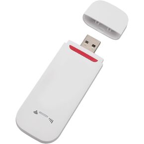 KIMISS 500Mbps 4G LTE USB Modem Dongle Router - Portable Travel Hotspot with SIM Card Slot, Supports 10 Users for Europe, Asia, Oceania, and Africa