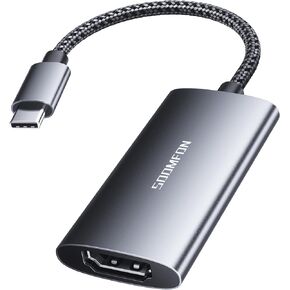 SOOMFON USB C to HDMI Adapter 4K@120HZ HDMI to USB C Adapter with Aluminum Thunderbolt 3/4 Compatible with PS5, Xbox Series X, MacBook, iPad, Galaxy, and More for Ultra HD Video & Gaming Experience