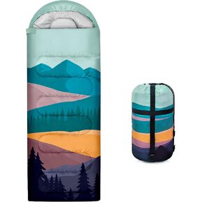 Sleeping Bags for Adults Kids,3 Seasons Cold Warm Weather Waterproof Lightweight Camping Sleeping Bags for Men and Women,Camping Outdoor Travel