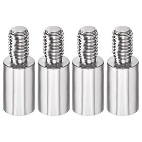 4 Pcs Arcade Games Joystick 15mm/0.6in Shaft Extenders Kit,Control Game Machine Stainless Steel Extension Parts Accessories(Silver)