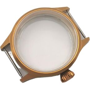 43mm Manual Watch Case See-through Back Sapphire Glass Fit ETA 6497 6498 ST3600 3602 Bronzed/PVD Black Watch case