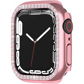 10 Pcs/Pack, Diamond Bumper Protective Case Compatible With Apple Watch 7 41mm 45mm,Smart Bracelet Accessories PC Case Compatible With Apple Watch7 Watch case