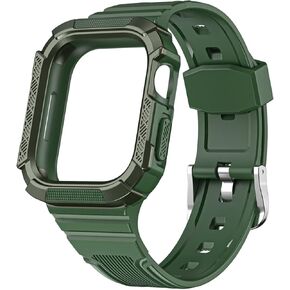 Representative Belt Compatible With Iwatch 7 Generation Two-color Sports Case Integrated Wristband Silicone Strap 41mm 45mm Watch case