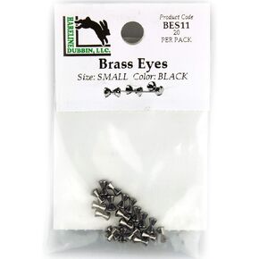 Hareline Dubbin Barbell Brass Eyes - حزمة 20