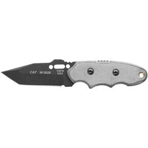 قمم السكاكين C.A.T 203 Full Tang Blade- Black Traction Plade Blade Finish Black Kydex Gheath W/Rotating Spring Steel