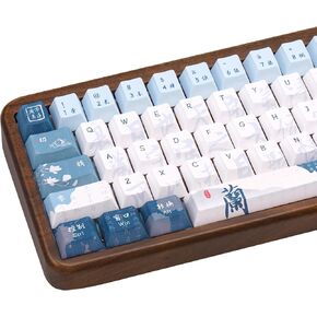 Manga تحت عنوان Keycaps 147 مفتاح pbt keycap set كرز ملف تعريف صبغة suplimation chears لطيف مع تصميم الأرنب الدنيم ل 61/87/104/108/84/64/98/96 لوحة مفاتيح ميكانيكية