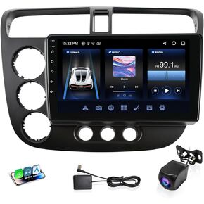 Double Din Car Stereo for Honda Civic 2006-2011 - 10.1" Touchscreen Car Radio with Wireless CarPlay/Android Auto, Backup Camera, GPS, BT 4.1, Mirror Link, FM/AM Radio for All Vehicle