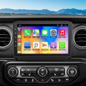 راديو سيارة لجيب Wrangler JL 2018-2021 & Gladiator JT 2020-2021 ، 4+64GB Android 13 Car Stereo Support Carplay و Android Auto Bluetooth Control/DSP/EQ/FM WiFi Camera