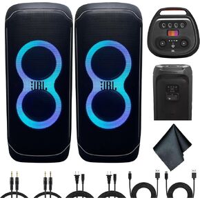 JBL PartyBox Ultimate 1100W Portable Speaker - Wi-fi & Bluetooth Connectivity Splashproof, Powerful JBL Sound and Exciting Light Show (JBLPARTYBOXULTAM) + Cleaning Cloth