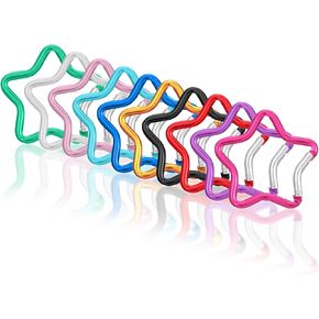 10 PCS Aluminum Star Shape Carabiner Clip, Multicolor Spring Snap Hook Star Shaped Carabiner Keyring Camping Accessories Buckle for Outdoor Accessories, Hiking, Traveling