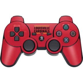 Skinit Decal Gaming Skin Compatible with PS3 Dual Shock Wireless Controller - Officially Licensed College Louisville Cardinals Striped Design