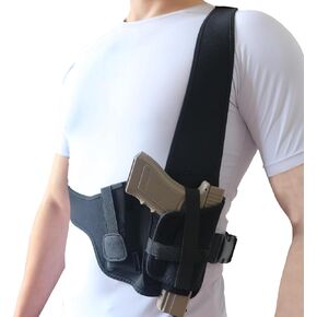 Shoulder Holster for Concealed Carry, Gun Holster for Men, Chest Holsters for Pistols, Breathable 3-Point Design, Adjustable 35"-45", Fits Glock 19, Sig P365, M&P Shield, 1911 (Right Hand)