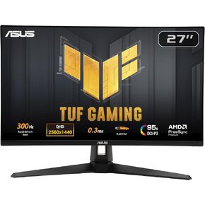 ASUS TUF Gaming 27" 1440P Monitor (VG27AQM5A) - QHD (2560x1440), 300Hz, Fast IPS, Extreme Low Motion Blur Sync, 0.3ms, Speaker, 95% DCI-P3, Shadow Boost, DisplayWidget Center, 3 yr Warranty