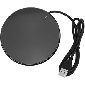 55°C Const Temperature 3 Levels Sm Light USB Candle Warmer for Travelling Silver 55°C Const Temperature 3 Levels Sm Light USB Candle Warmer for Travelling Silver Palm Candle an (Black)