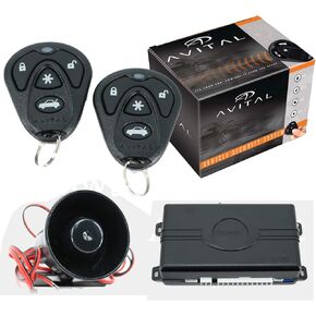 Avital 3100L 3100 1-Way Security System with Siren & Two 4-Button Remotes