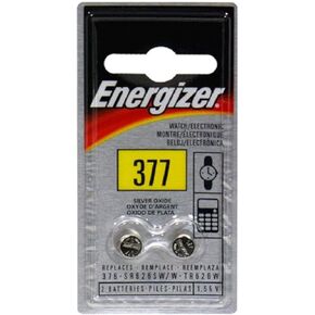 Energizer Watch/Electronic Batteries, 1.55 Volts, 377, 2 Batteries