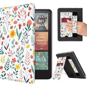 CoBak Case with Stand for Kindle Paperwhite 12th Gen 2024 Released (7") & Kindle Colorsoft Signature Edition - Durable PU Leather Cover with Auto Sleep Wake, Card Slot, Hand Strap Feature