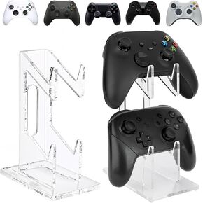 nymus Controller Holder 2-Tier Game Controller Holder Stand for Desk, Transparent Acrylic Universal Storage Organizer Controller Stand