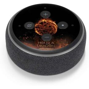 Skinit Decal Audio Skin Compatible with Amazon Echo Dot 3 - Officially Licensed HBO House of The Dragon Flaming Tararyen Sigil Design