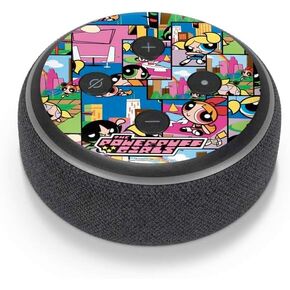 Skinit Decal Audio Skin Compatible with Amazon Echo Dot 3 - Officially Licensed Cartoon Network Powerpuff Girls Patches Design
