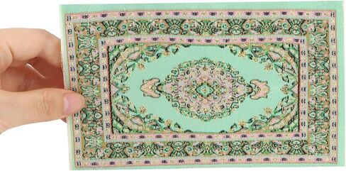 Dollhouse Accessories Miniature Rug 1:12 Scale Carpet 4pcs Floral Print Vintage Woven Mini House Turkish Rugs Decoration Living Room Ornaments (ALL) in Kuwait