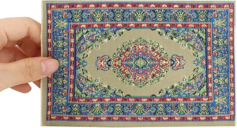 Dollhouse Accessories Miniature Rug 1:12 Scale Carpet 4pcs Floral Print Vintage Woven Mini House Turkish Rugs Decoration Living Room Ornaments (ALL) in Kuwait