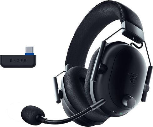Razer BlackShark V2 Pro Wireless PlayStation Gaming Headset: 50mm Drivers - Wideband Mic - Comfortable Noise Isolating Earcups - for PS5, Console, PC, Mac - Bluetooth, USB-C - 70 Hr Battery - Black in Kuwait