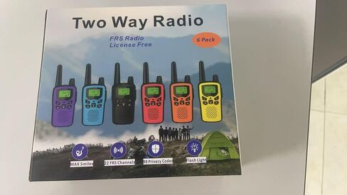 Rechargeable Walkie Talkies Long Range for Kids, Walky Talky VOX with 22 FRS Channels, 99 Privacy Codes Two Way Radio,1200mAh Li-ion Battery, for Camping Hiking Emergency (2 Pack Colorful) in Saudi Arabia