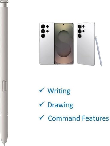 استبدال القلم S25 Ultra S لـ Samsung Galaxy S25 Ultra 5G جميع الإصدارات ، Galaxy S25 Ultra Pen + Tips (رمادي فاتح) in Kuwait