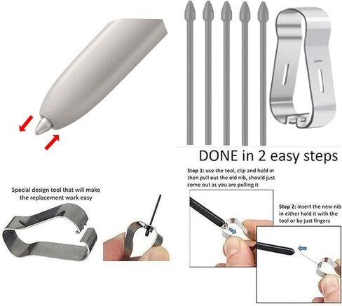 استبدال القلم S25 Ultra S لـ Samsung Galaxy S25 Ultra 5G جميع الإصدارات ، Galaxy S25 Ultra Pen + Tips (رمادي فاتح) in Kuwait