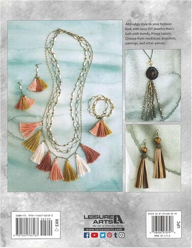 LEISURE ARTS Tasseled Jewellery Set, Multicoloured, 21.08 x 27.43 x 0.25 cm in Saudi Arabia
