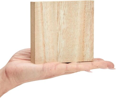 Unfinished MDF Wood Squares for Crafts, Wooden Blocks, 1 Inch Thick (6x6 in, 4 Pack) in Saudi Arabia