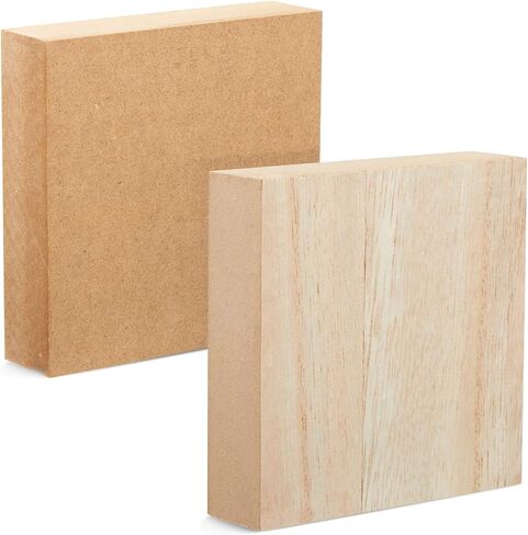 Unfinished MDF Wood Squares for Crafts, Wooden Blocks, 1 Inch Thick (6x6 in, 4 Pack) in Saudi Arabia