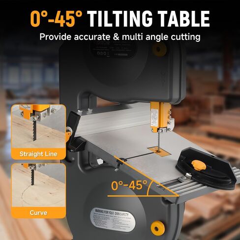 Hoteche 12-Inch Band Saw 7-Amp Two-Speed Benchtop with Stand for Woodworking and Metal Cutting, 1HP in Saudi Arabia